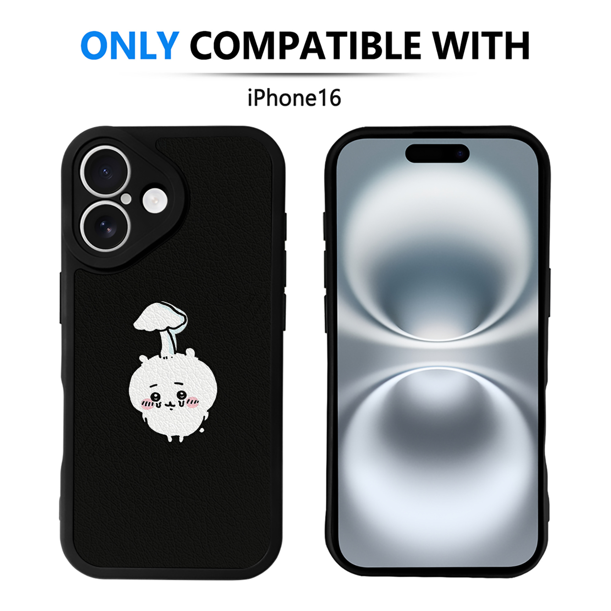 （画像用） ちいかわ ちいかわ Chii-kawa chiikawa 【iPhone 16シリーズ対応】シリコンスマホケース（レザー調） 材質：シリコン